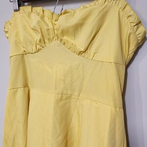 Strapless Maxi Dress|Canary Yellow| Summer Dress Fairy Tale Party Dress Sexy